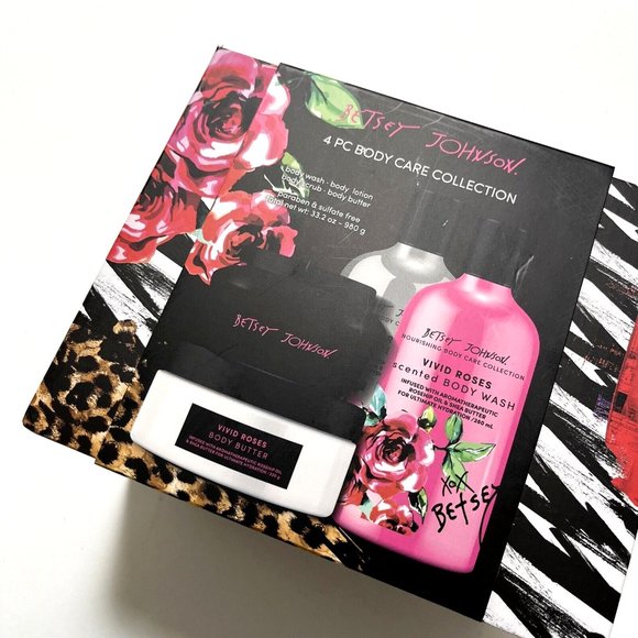 Betsey Johnson Bath & Body Nib 4pc Betsey Johnson Body Care Gift